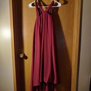 Torrid Burgundy Chiffon Strappy Trapeze Dress